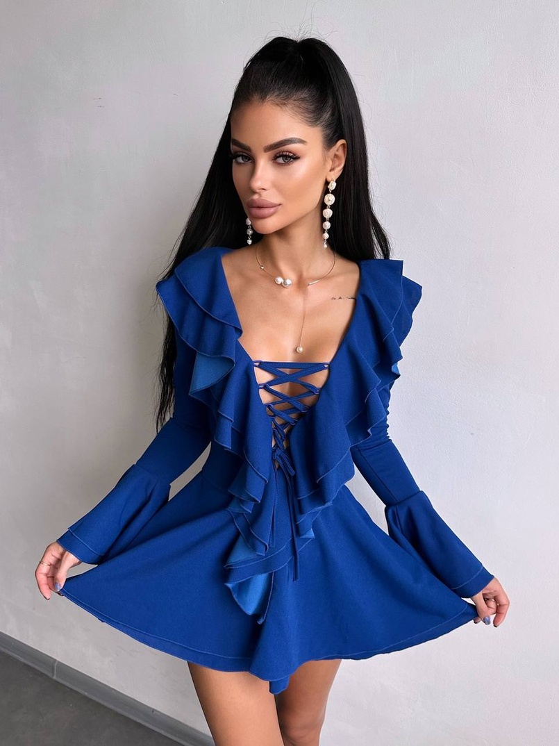 Сукня з з воланами на ґудзиках Сукня з з воланами на ґудзиках | PUSHKA SHOP