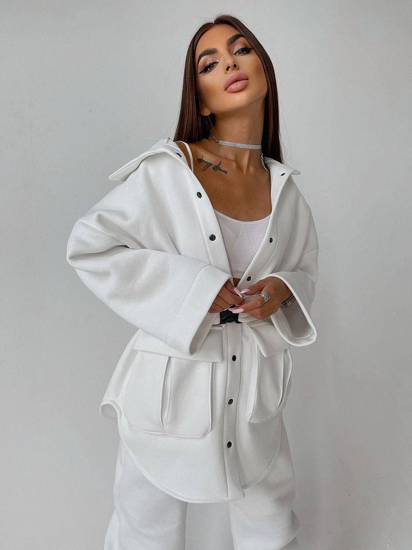 Комплект: тёплая рубашка на кнопках + джоггеры Комплект: тёплая рубашка на кнопках + джоггеры | PUSHKA SHOP