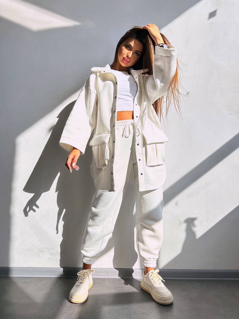 Комплект: тепла сорочка на кнопках + джоггери | PUSHKA SHOP