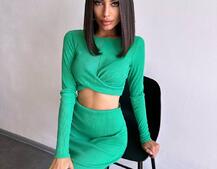 Комплект: топ + спідниця с розрізами Комплект: топ + спідниця с розрізами | PUSHKA SHOP