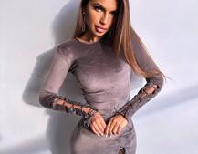 Оксамитова сукня міді зі шнурівкою Оксамитова сукня міді зі шнурівкою | PUSHKA SHOP