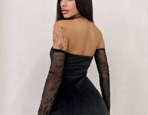 Оксамитова сукня міні з чашками і рукавами із сітки | PUSHKA SHOP