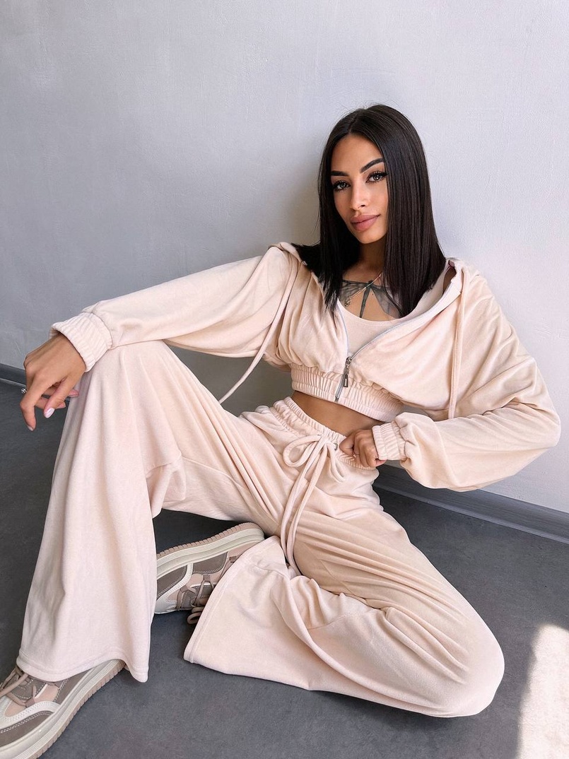 Велюровий комплект трійка  | PUSHKA SHOP