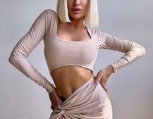 Сукня міді з драпіруванням . | PUSHKA SHOP