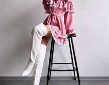 Сукня декорована мереживом | PUSHKA SHOP