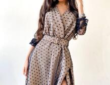 Платье миди с блестками  | PUSHKA SHOP