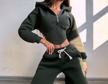 Комплект на флісі : худі з елементами корсету + штани  | PUSHKA SHOP