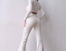 Комплект : штани кльош і топ на ґудзиках   | PUSHKA SHOP