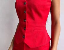 Костюм: піджак на підкладці, штани кльош+ жилет Костюм: піджак на підкладці, штани кльош+ жилет | PUSHKA SHOP