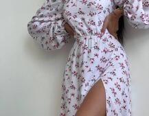 Платье миди со шнуровкой на спинке  | PUSHKA SHOP