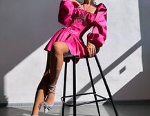 Сукня з корсетом, декорованим бахромою зі страз Ручна робота Сукня з корсетом, декорованим бахромою зі страз Ручна робота | PUSHKA SHOP