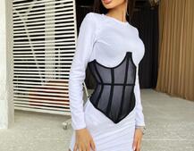 Трикотажное платье в комплекте с утягивающим корсетом  | PUSHKA SHOP