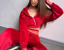 Велюровий комплект декорований стразами( бомбер+ рукавички+ штани + трусики) | PUSHKA SHOP