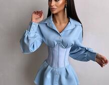 Приталена сорочка + корсет Приталена сорочка + корсет | PUSHKA SHOP