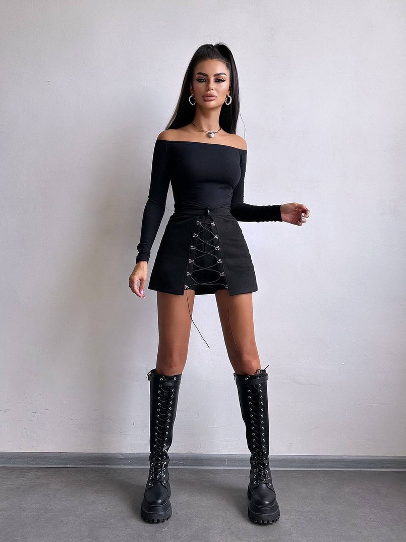 Комплект: топ + спідниця-шорти з гачками  | PUSHKA SHOP