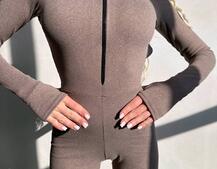 Трикотажний комбінезон з відкритою спиною  | PUSHKA SHOP