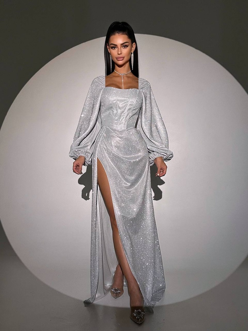 Сяючий комплект: корсет + спідниця максі з драпіруванням Сяючий комплект: корсет + спідниця максі з драпіруванням | PUSHKA SHOP