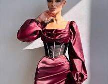 Комплект: корсет, декорований стразами + спідниця міні з драпіруванням   Ручна робота  Комплект: корсет, декорований стразами + спідниця міні з драпіруванням   Ручна робота  | PUSHKA SHOP