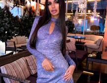 Блестящее облегающее платье с юбкой с запахом   | PUSHKA SHOP