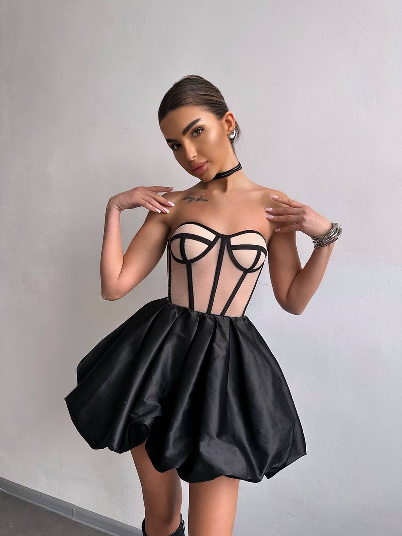 Комплект : корсет з чашечками+ спідниця балон Комплект : корсет з чашечками+ спідниця балон | PUSHKA SHOP