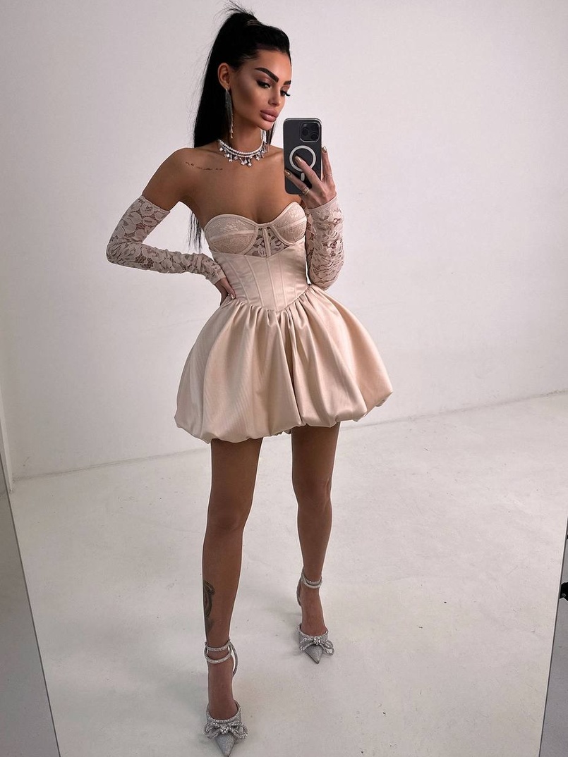 Комплект: мереживний корсет бюстьє + корсетна спідниця | PUSHKA SHOP