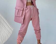 Комплект: тёплая рубашка на кнопках + джоггеры  | PUSHKA SHOP