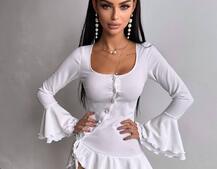 Сукня з з воланами на ґудзиках Сукня з з воланами на ґудзиках | PUSHKA SHOP