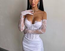 Корсетна сукня максі з рукавичками Корсетна сукня максі з рукавичками | PUSHKA SHOP