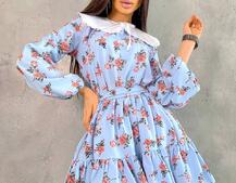 Платье со съёмным воротничком и подъюбником Платье со съёмным воротничком и подъюбником | PUSHKA SHOP