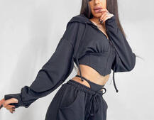 Трикотажный костюм с корсетными элементами и имитацией трусиков   | PUSHKA SHOP