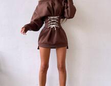 Тёплое уютное худи на флисе + корсет на шнуровке Можно носить с корсетом и без Тёплое уютное худи на флисе + корсет на шнуровке Можно носить с корсетом и без | PUSHKA SHOP