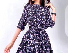 Милое цветочное платье с оборками Милое цветочное платье с оборками | PUSHKA SHOP