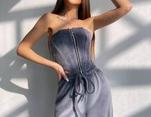 Велюровий комплект трійка: кофта + корсет на блискавці+ штани | PUSHKA SHOP