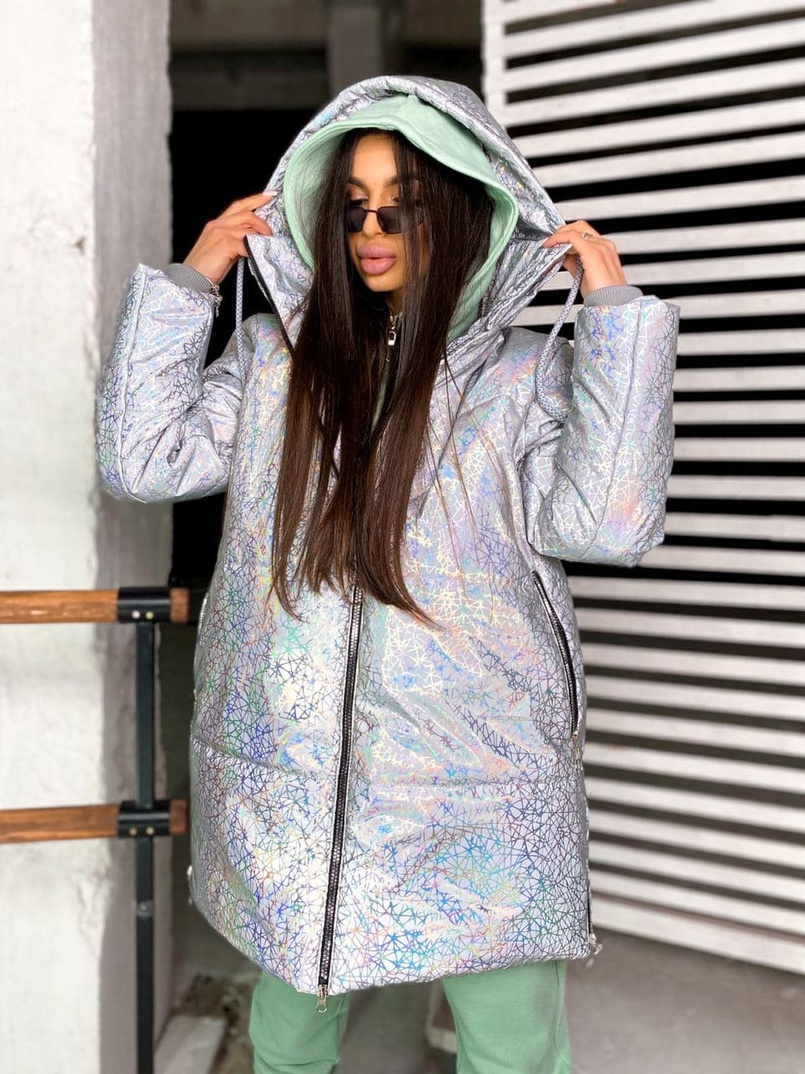 Тёплая рефлективная куртка с капюшоном ❄️ | PUSHKA SHOP
