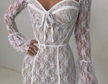 Мереживна сукня максі з чашечками    | PUSHKA SHOP