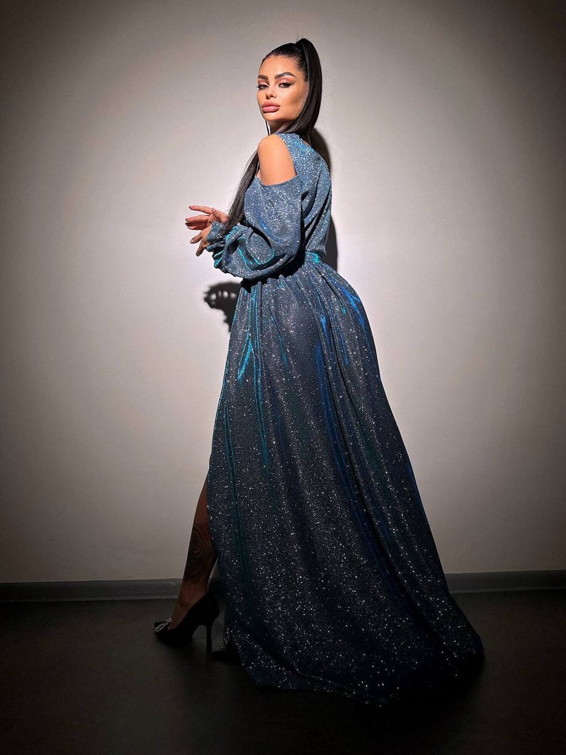 Сяюча сукня максі | PUSHKA SHOP