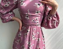 Сукня -міді зі шнурівкою на спинці та розрізом на ніжці Сукня -міді зі шнурівкою на спинці та розрізом на ніжці | PUSHKA SHOP