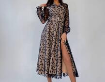 Платье миди с блестками  Платье миди с блестками  | PUSHKA SHOP