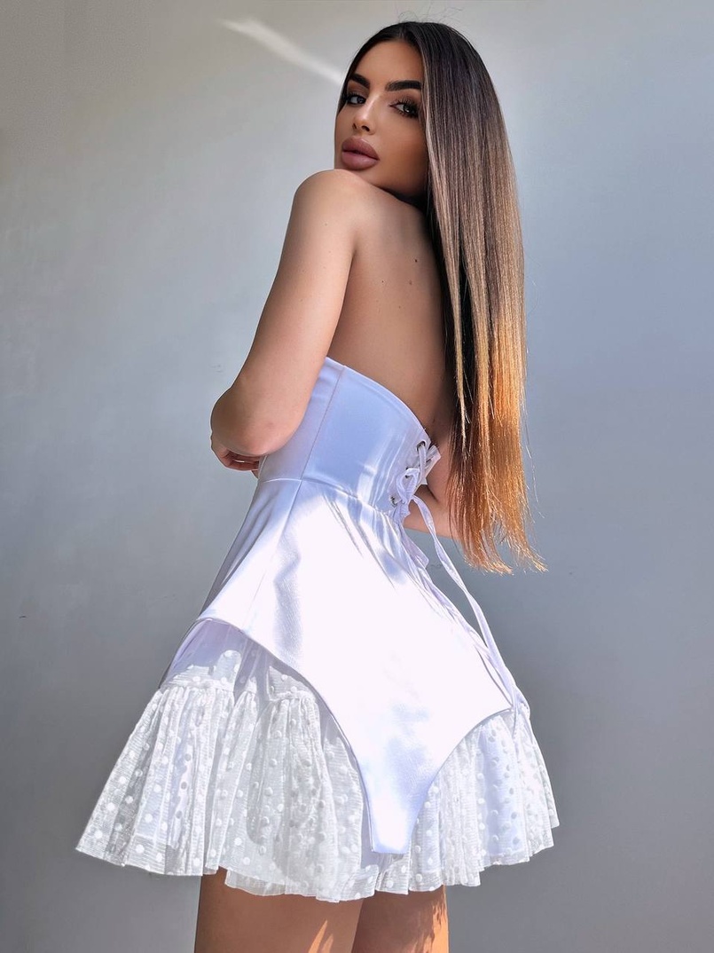 Атласна корсетна сукня  Атласна корсетна сукня  | PUSHKA SHOP