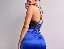 Комплект: корсет, декорований стразами + спідниця міні з драпіруванням   | PUSHKA SHOP