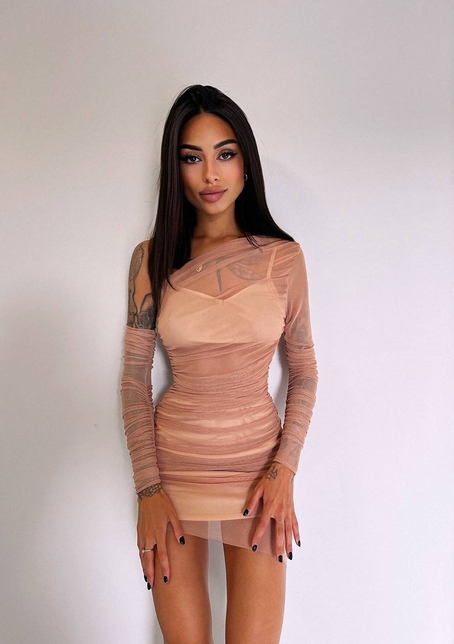 Міні сукня з драпіруванням   | PUSHKA SHOP