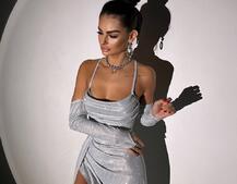 Сяючий комплект: корсет+ рукавички + спідниця максі Сяючий комплект: корсет+ рукавички + спідниця максі | PUSHKA SHOP