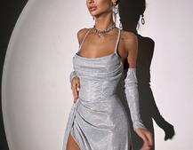 Сяючий комплект: корсет+ рукавички + спідниця максі Сяючий комплект: корсет+ рукавички + спідниця максі | PUSHKA SHOP