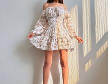 Квіткова сукня з воланами та шнуровкою по спинці | PUSHKA SHOP