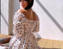 Сукня з квітковим принтом з воланами на ґудзиках Сукня з квітковим принтом з воланами на ґудзиках | PUSHKA SHOP