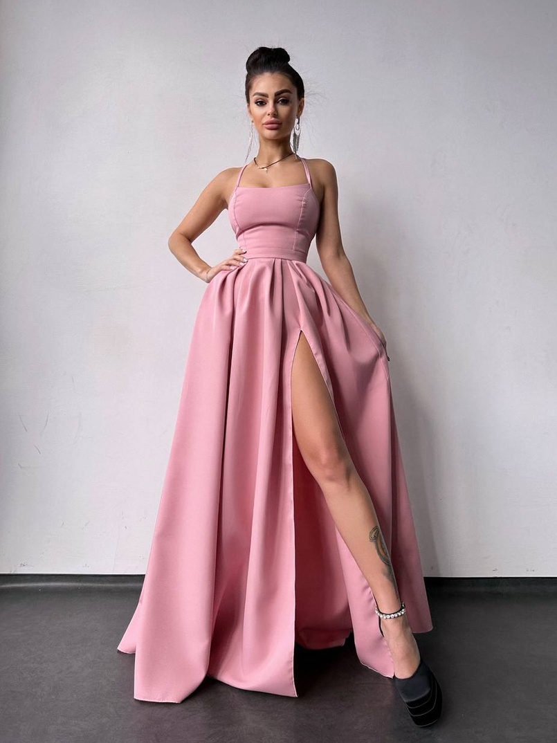 Сукня максі  зі шнурівкою на спинці | PUSHKA SHOP