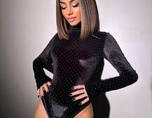 Оксамитове боді-гольф з декором Оксамитове боді-гольф з декором | PUSHKA SHOP