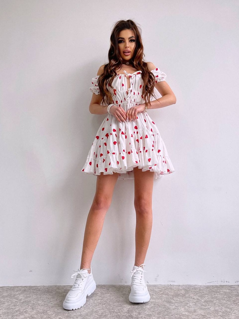 Муслинова сукня з принтом ❤️ | PUSHKA SHOP