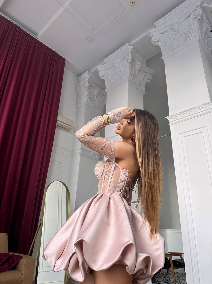 Комплект : мереживний корсет  з чашечками+ спідниця балон  | PUSHKA SHOP