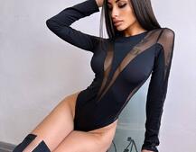 Боді із вставками сітки Боді із вставками сітки | PUSHKA SHOP